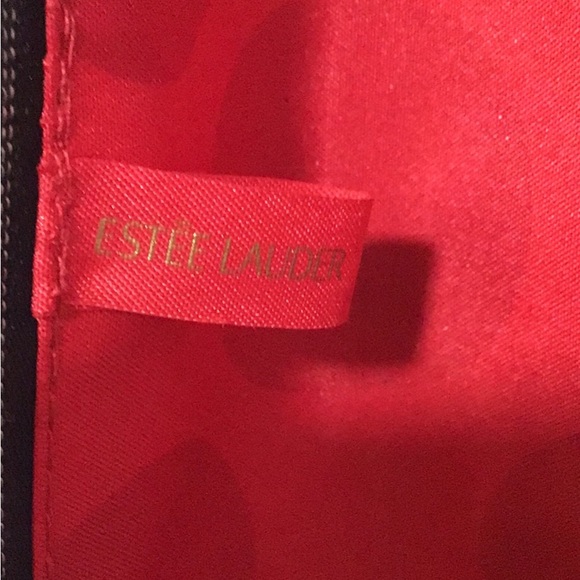 Estée Lauder‎ Retile Print Travel Case for Cosmetics, Lingerie; Red and Black - Picture 10 of 11